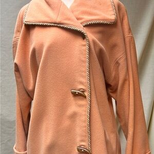 Source Unknown Peach Cape with Rope Trim